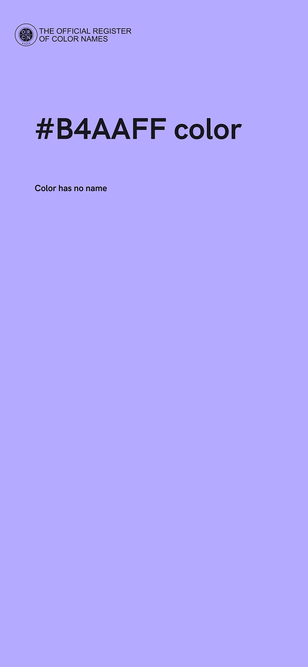 #B4AAFF color image