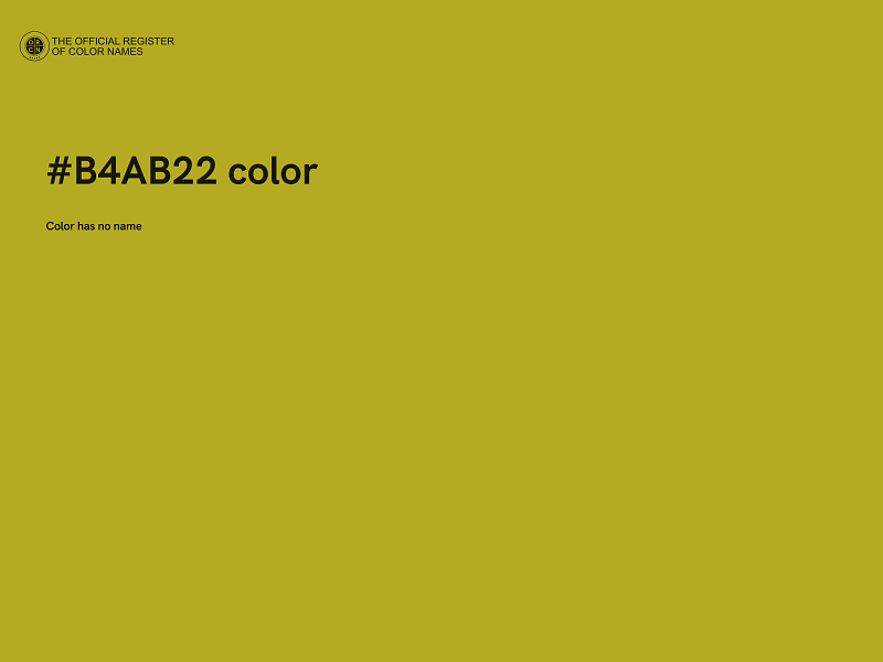 #B4AB22 color image