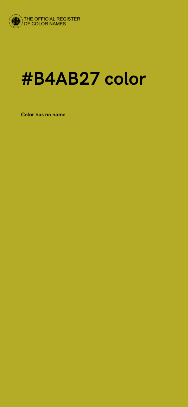 #B4AB27 color image