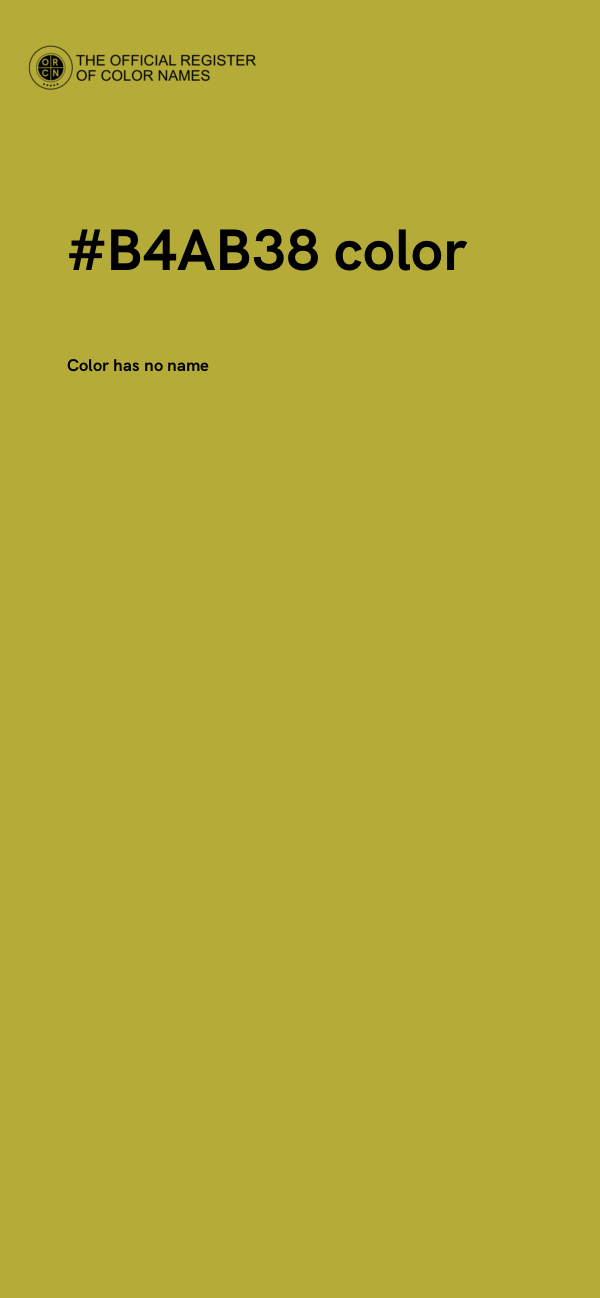 #B4AB38 color image