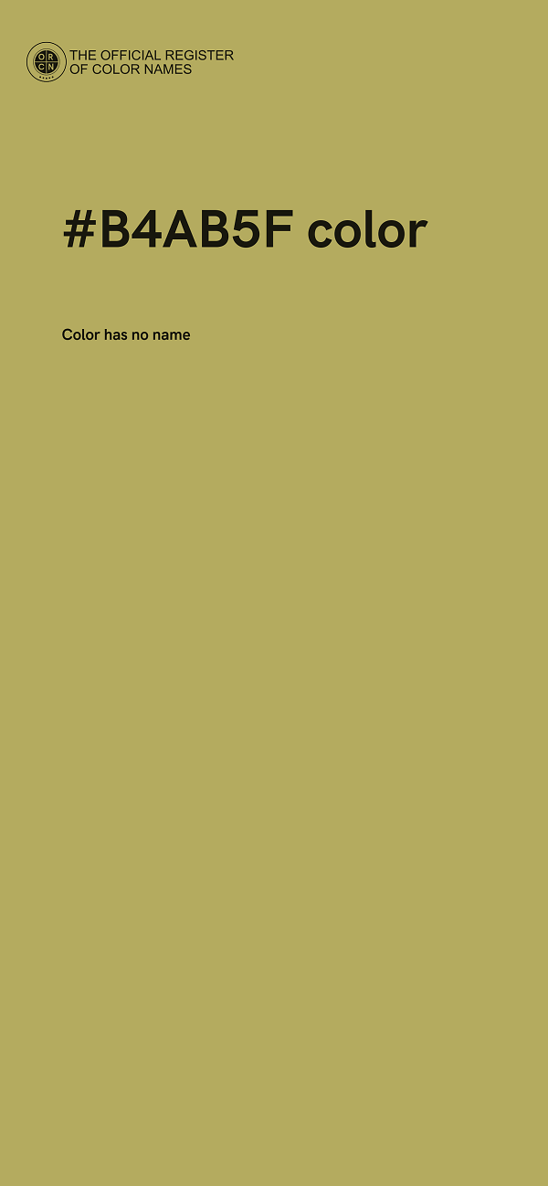 #B4AB5F color image