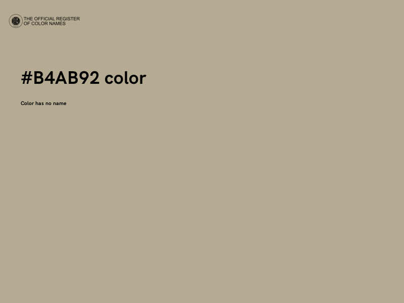 #B4AB92 color image