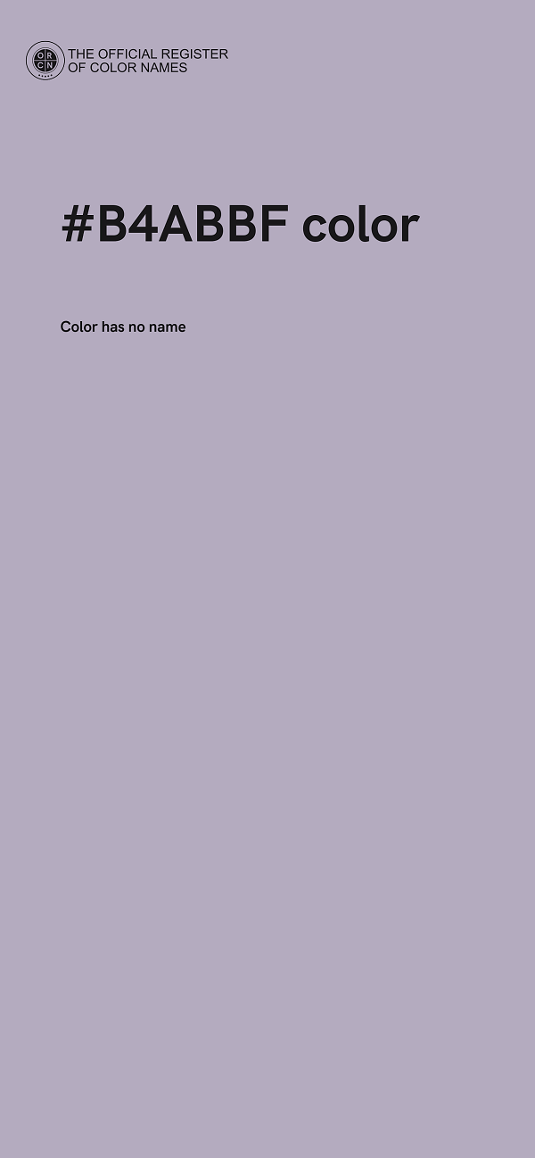 #B4ABBF color image
