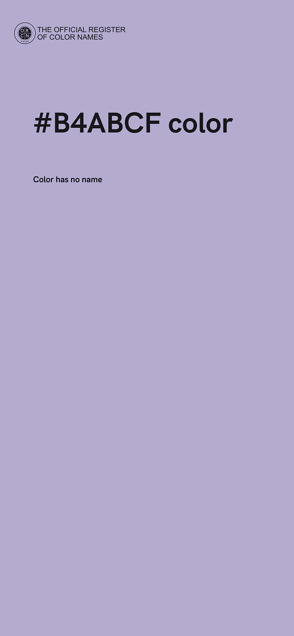 #B4ABCF color image