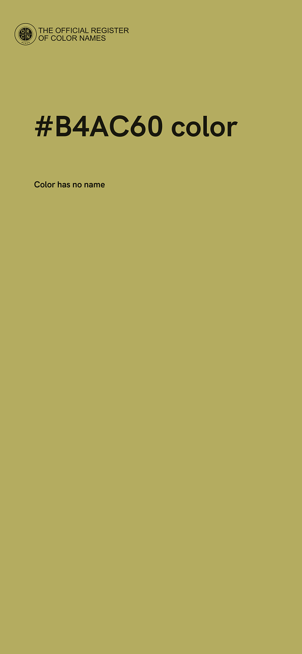 #B4AC60 color image