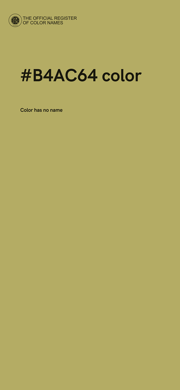 #B4AC64 color image