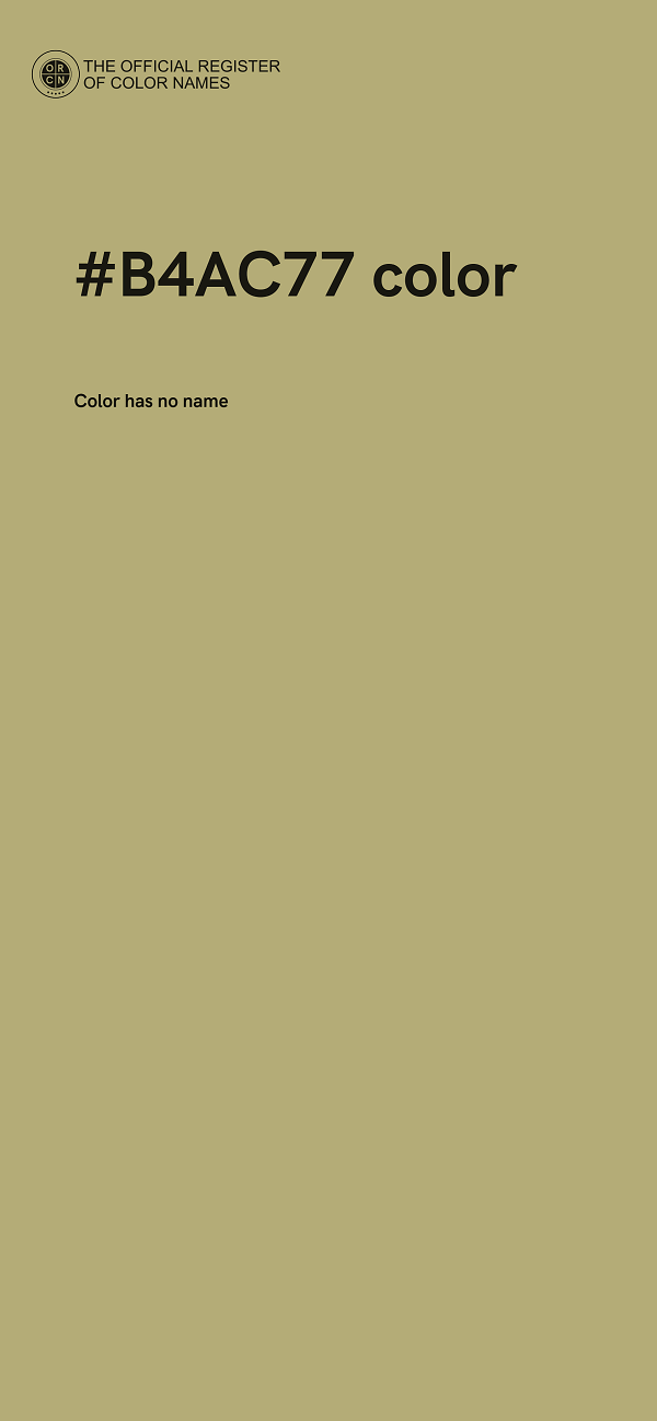 #B4AC77 color image