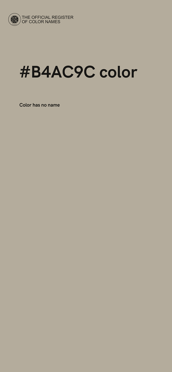 #B4AC9C color image