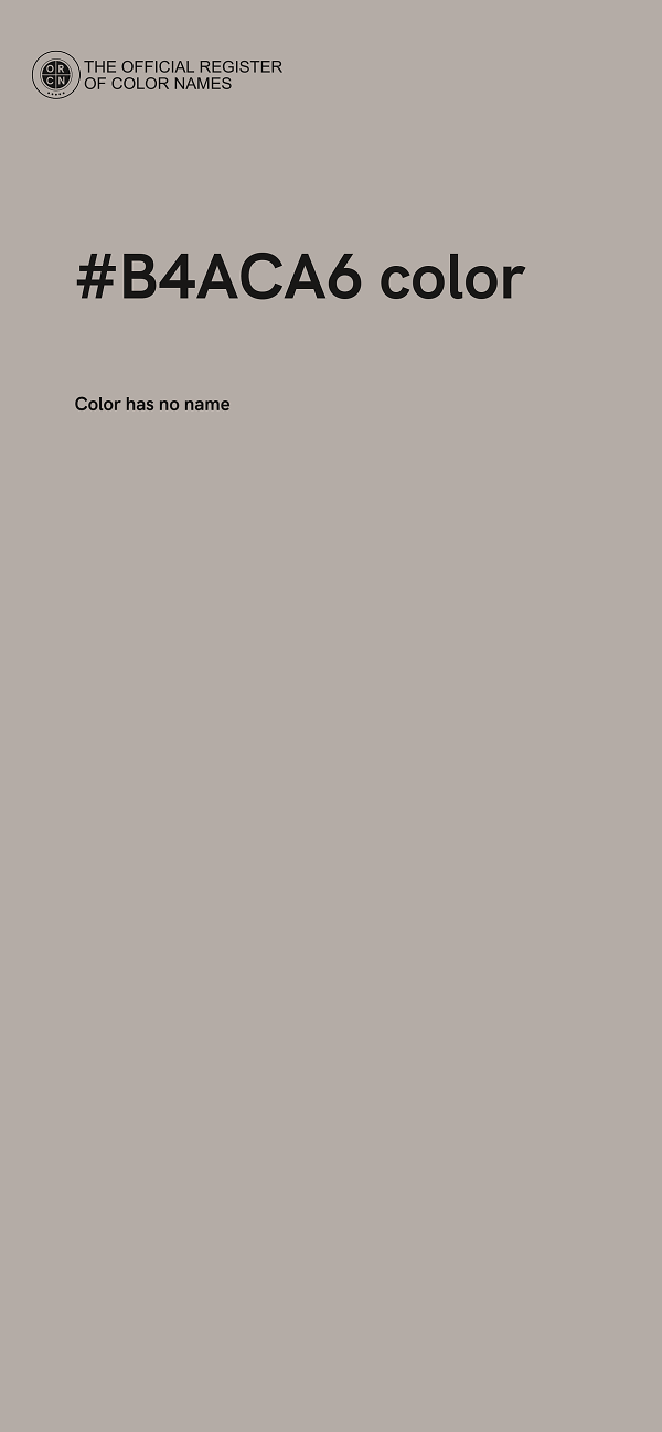 #B4ACA6 color image
