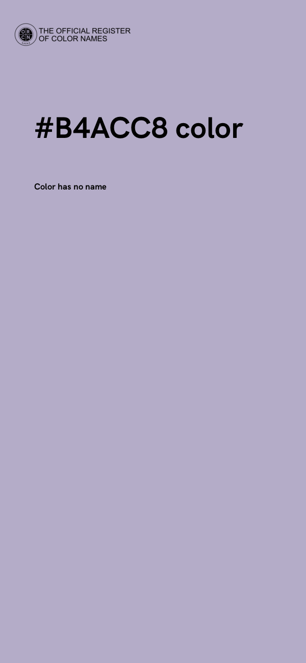 #B4ACC8 color image