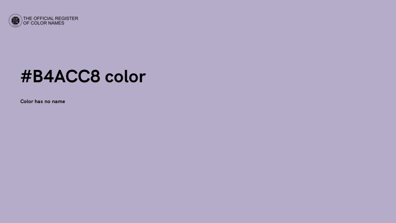 #B4ACC8 color image