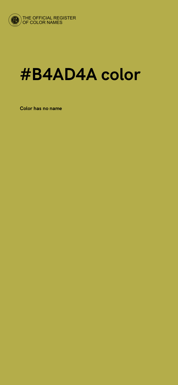 #B4AD4A color image