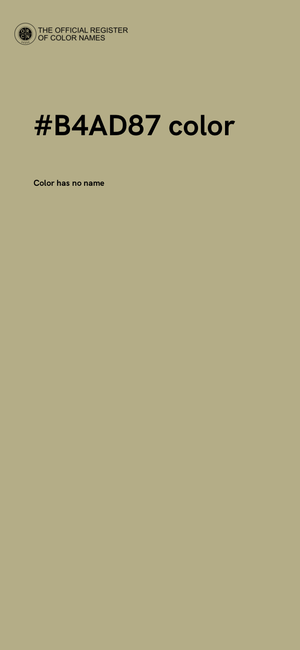 #B4AD87 color image
