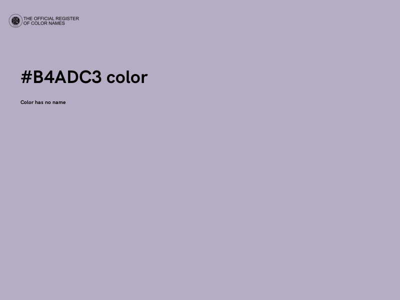 #B4ADC3 color image