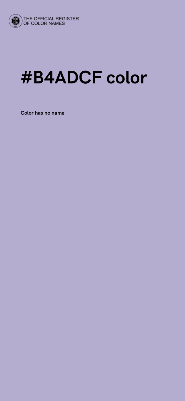 #B4ADCF color image