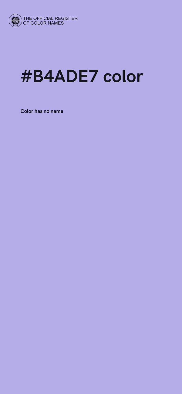 #B4ADE7 color image