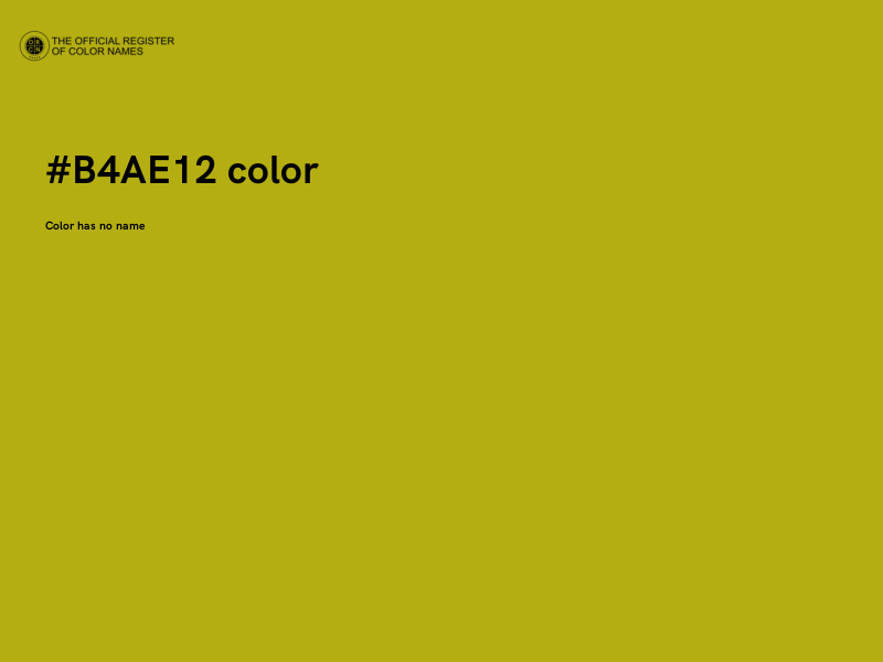 #B4AE12 color image