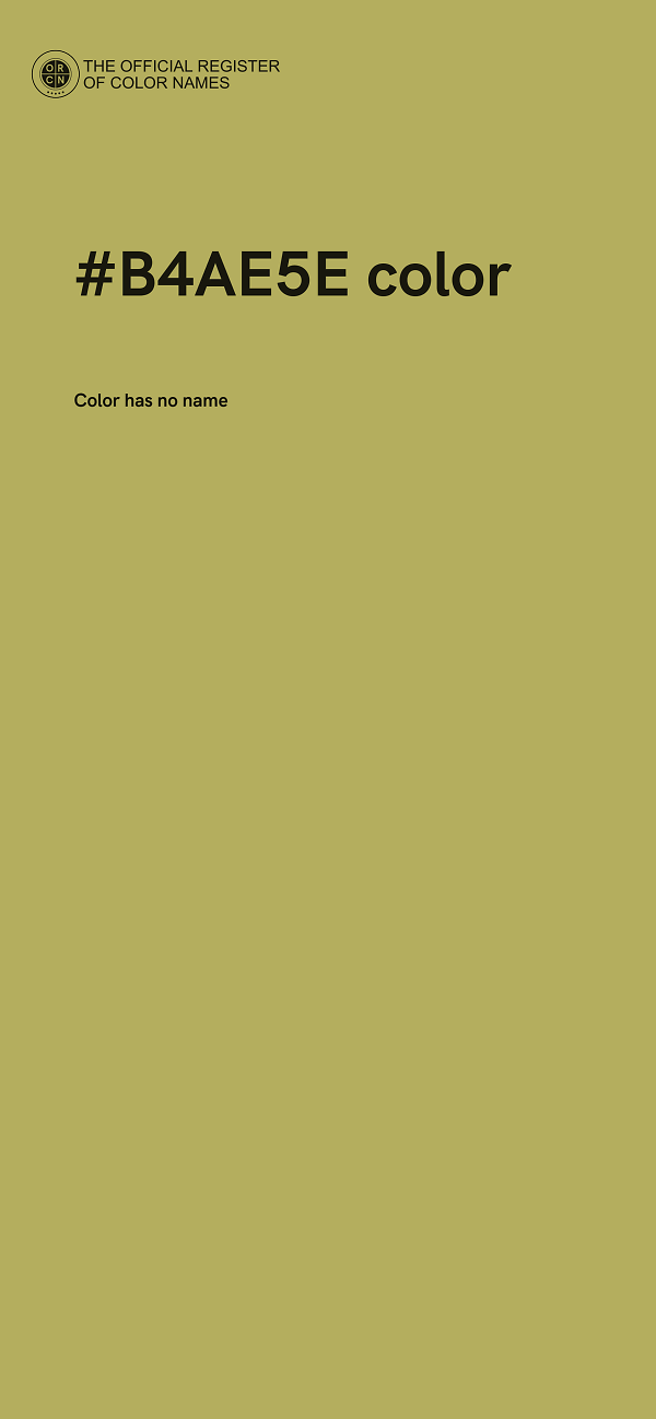#B4AE5E color image