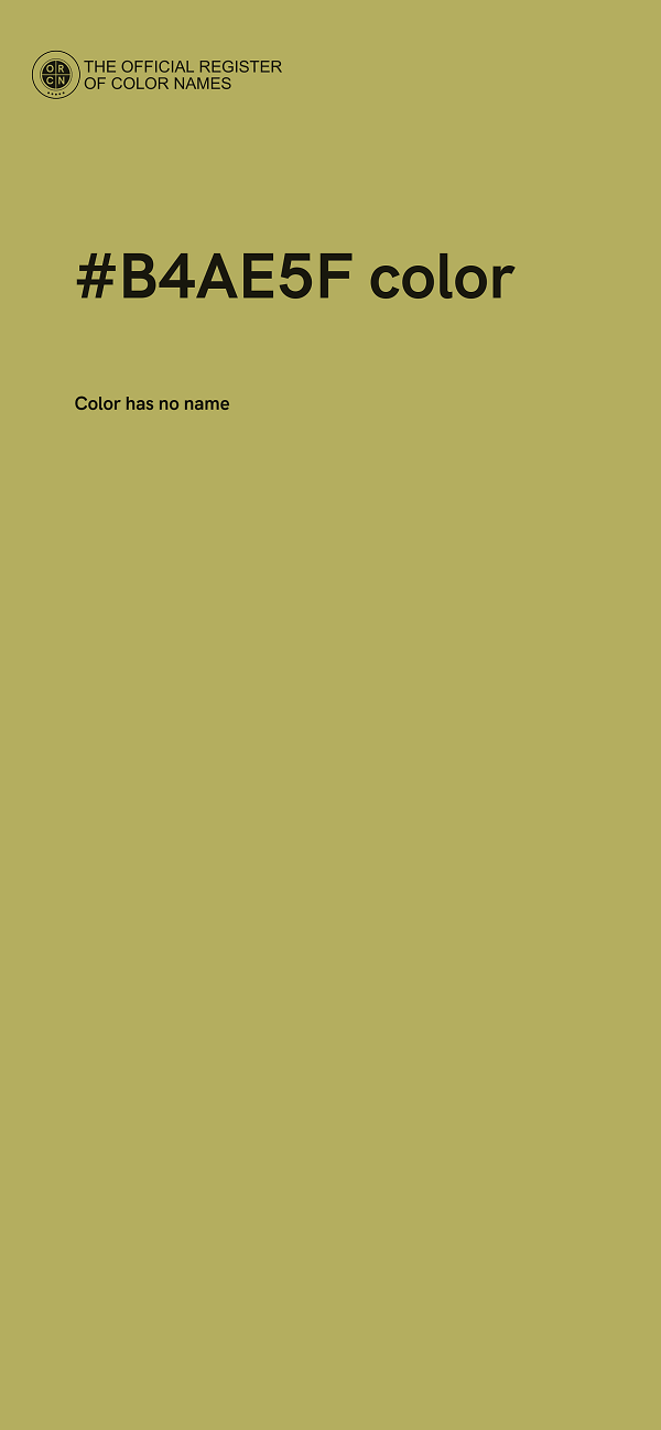 #B4AE5F color image