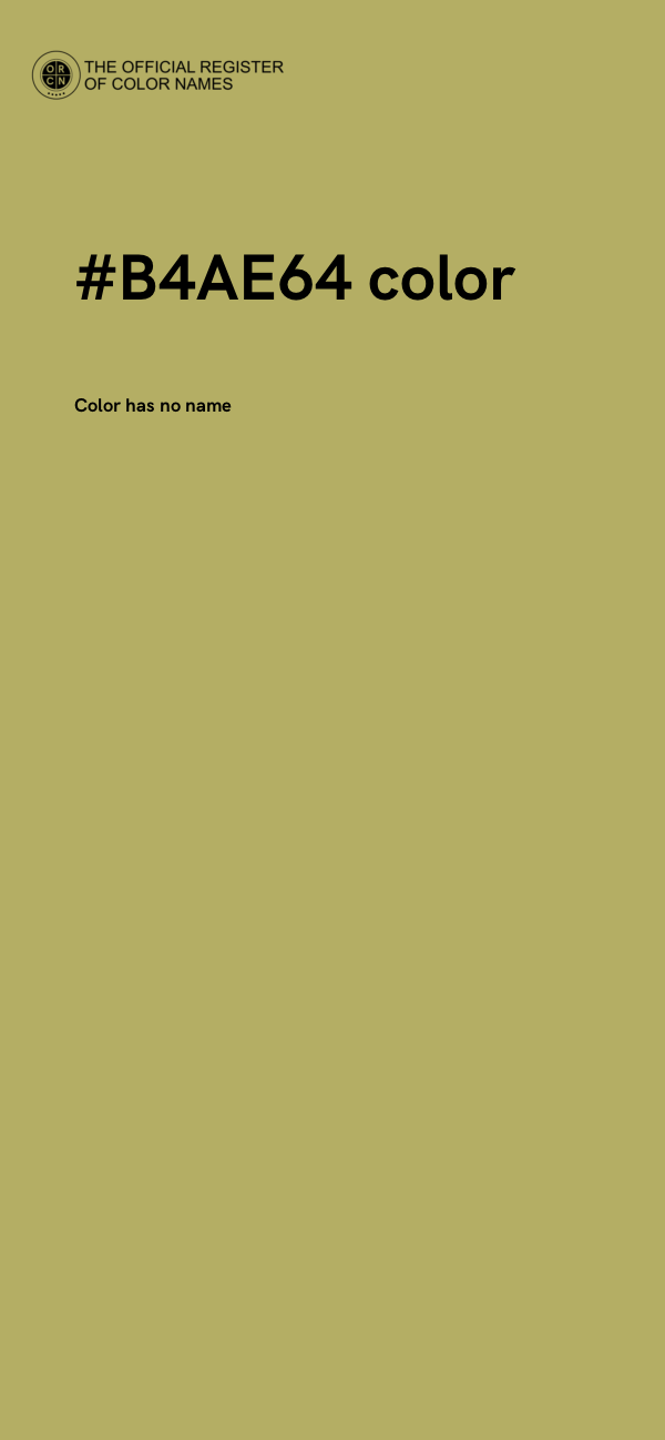 #B4AE64 color image