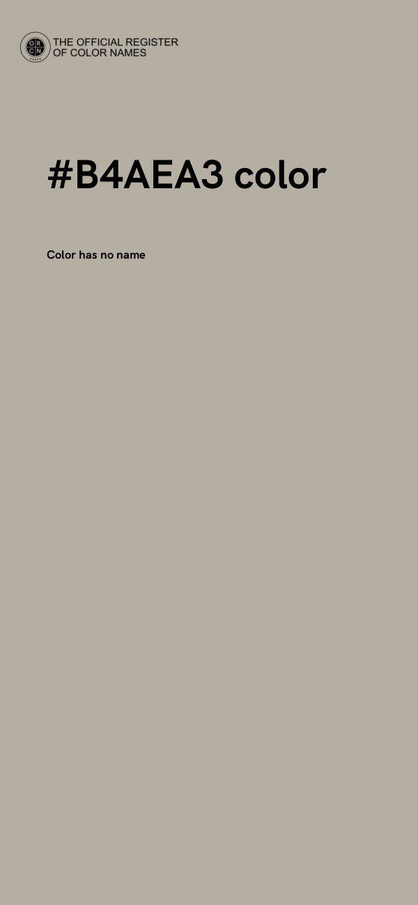 #B4AEA3 color image