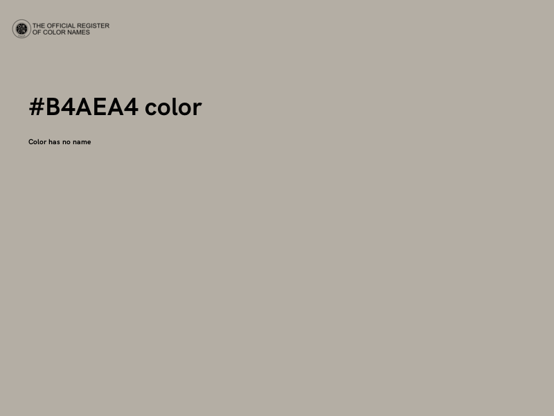 #B4AEA4 color image