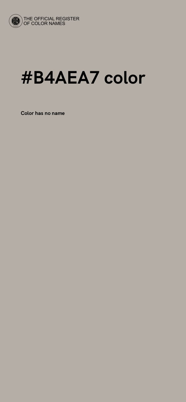 #B4AEA7 color image