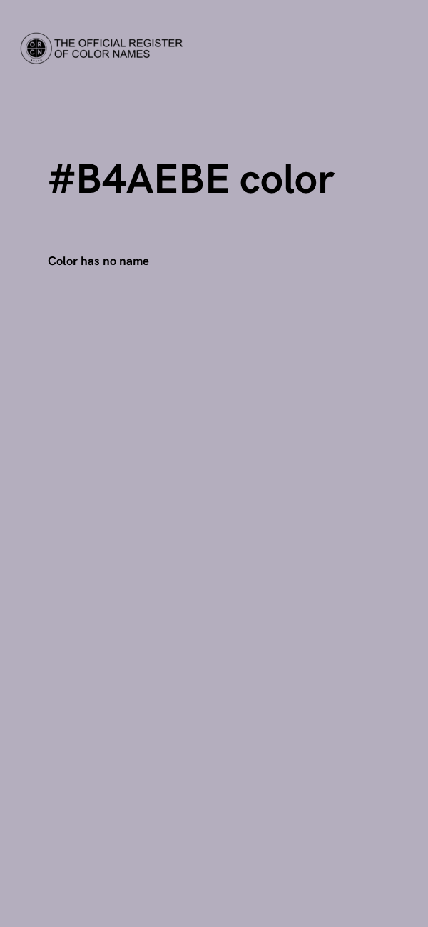 #B4AEBE color image