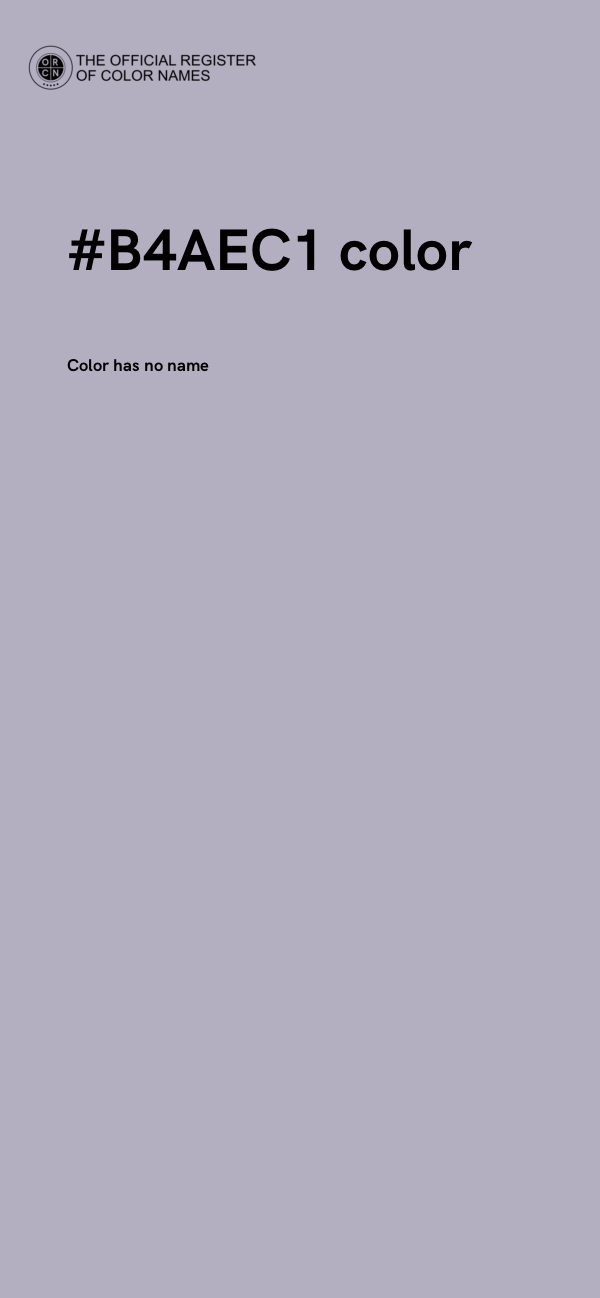 #B4AEC1 color image