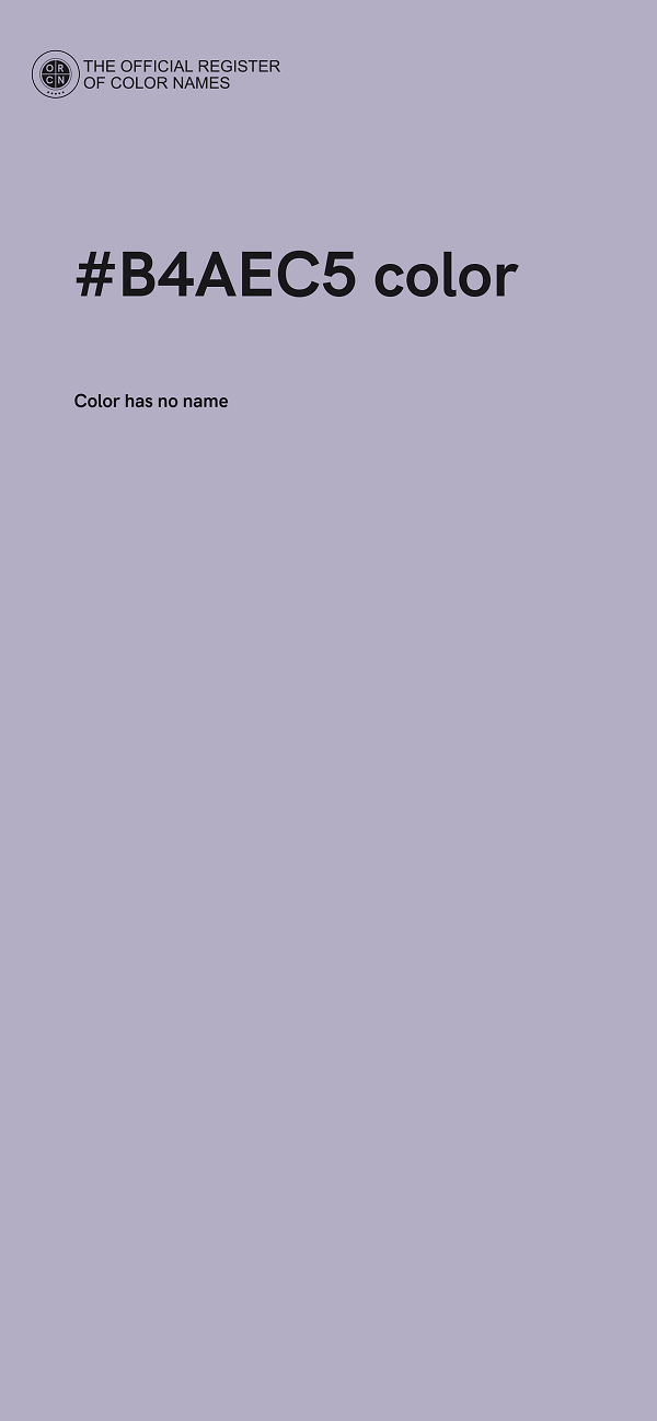 #B4AEC5 color image