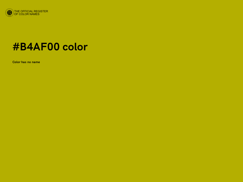 #B4AF00 color image
