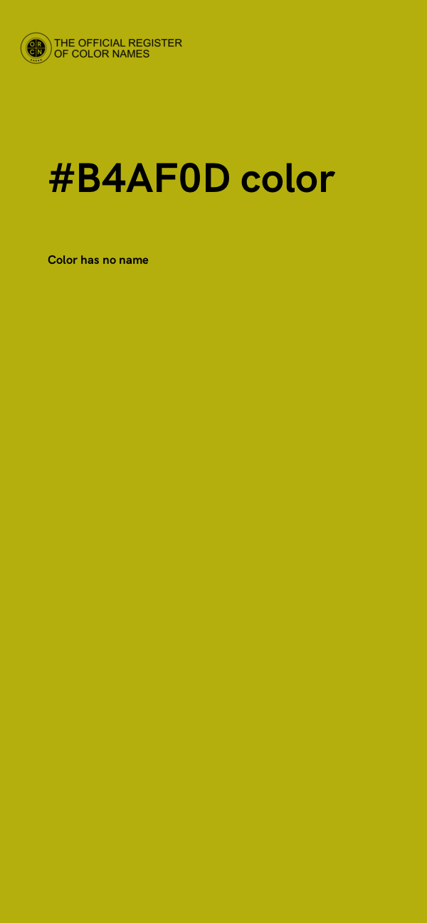 #B4AF0D color image