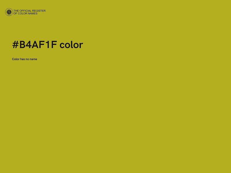 #B4AF1F color image