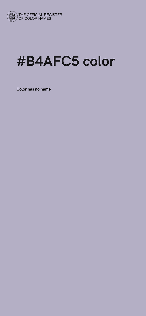 #B4AFC5 color image
