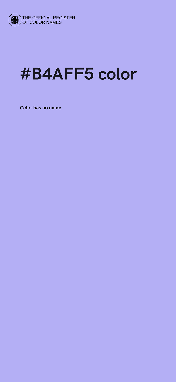 #B4AFF5 color image