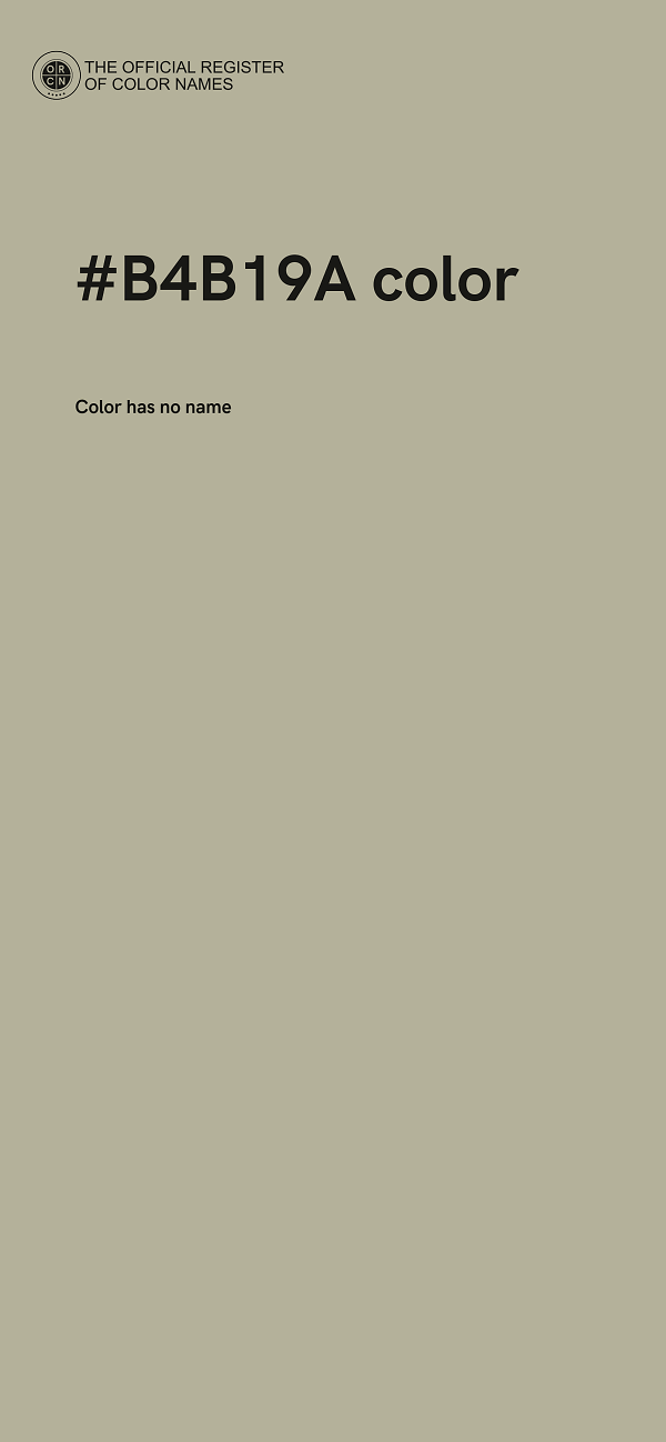 #B4B19A color image