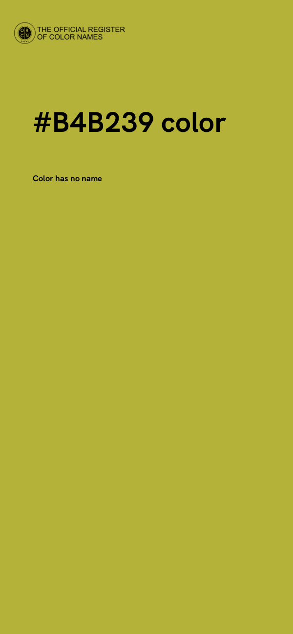 #B4B239 color image