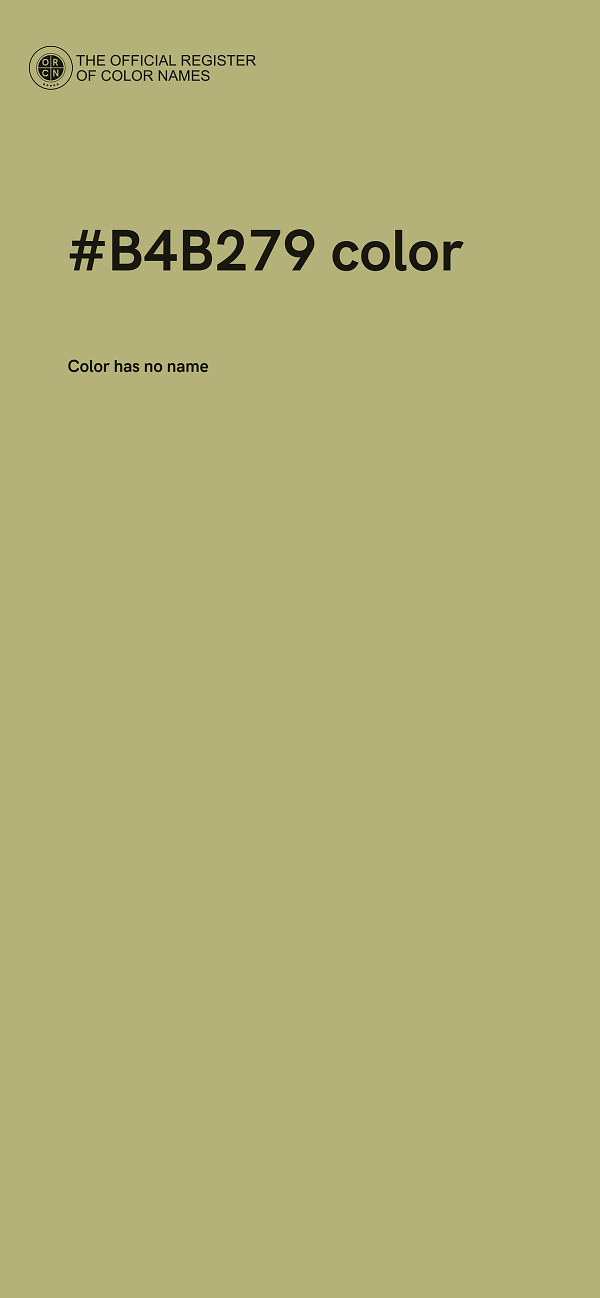 #B4B279 color image