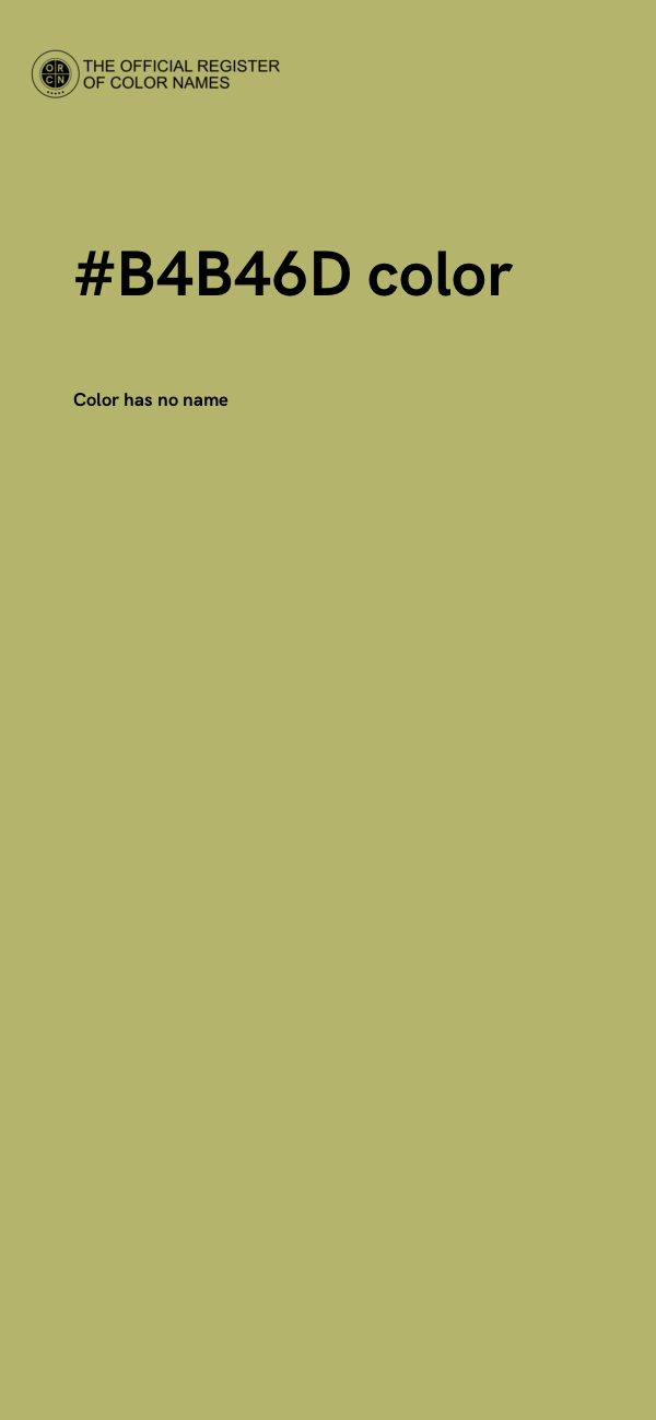 #B4B46D color image