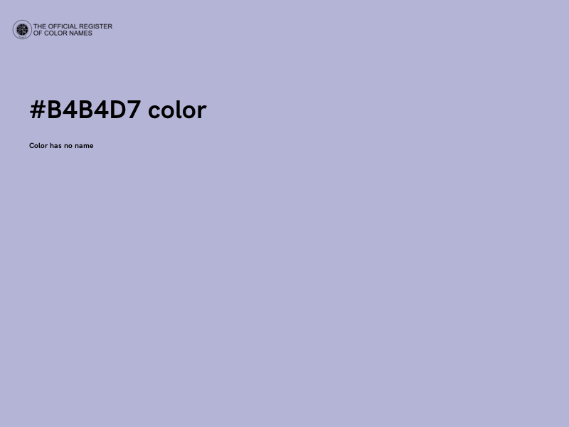 #B4B4D7 color image
