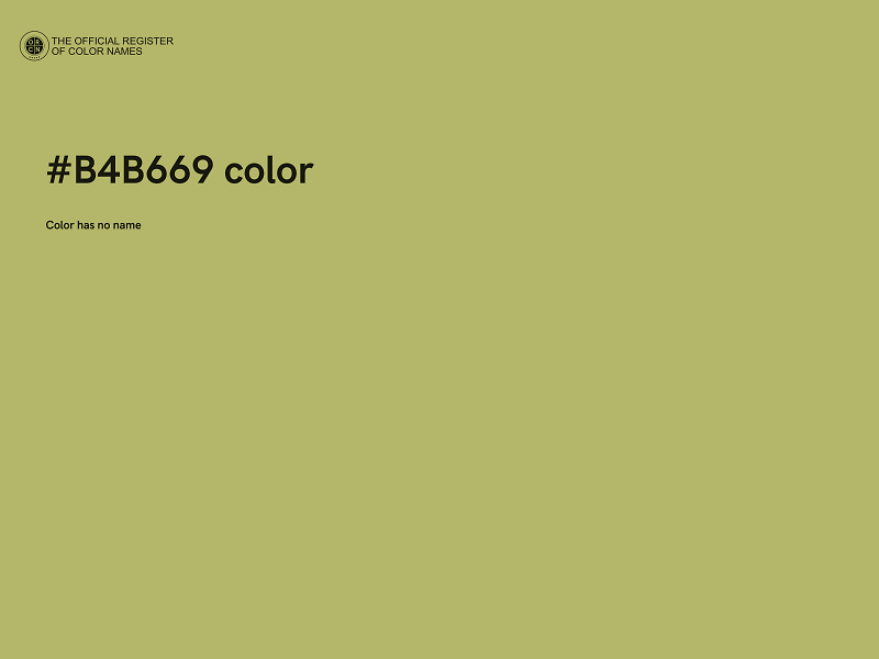 #B4B669 color image