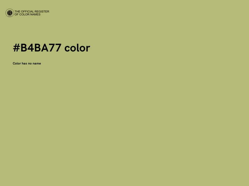 #B4BA77 color image