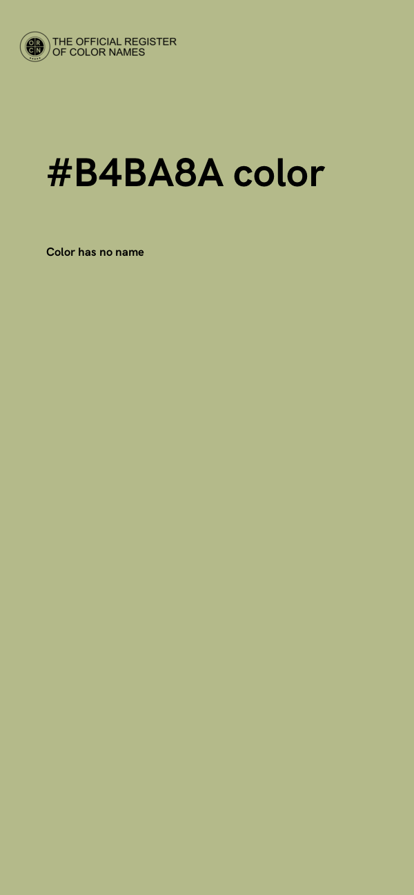 #B4BA8A color image