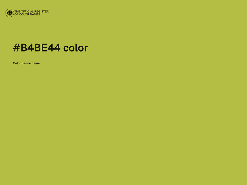 #B4BE44 color image