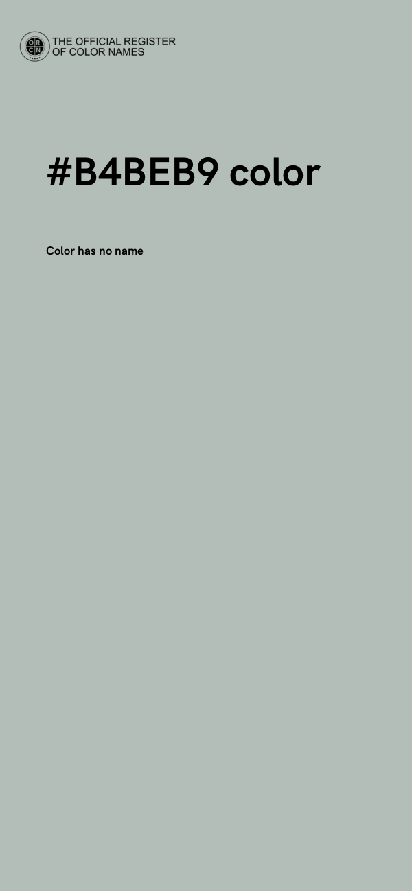 #B4BEB9 color image