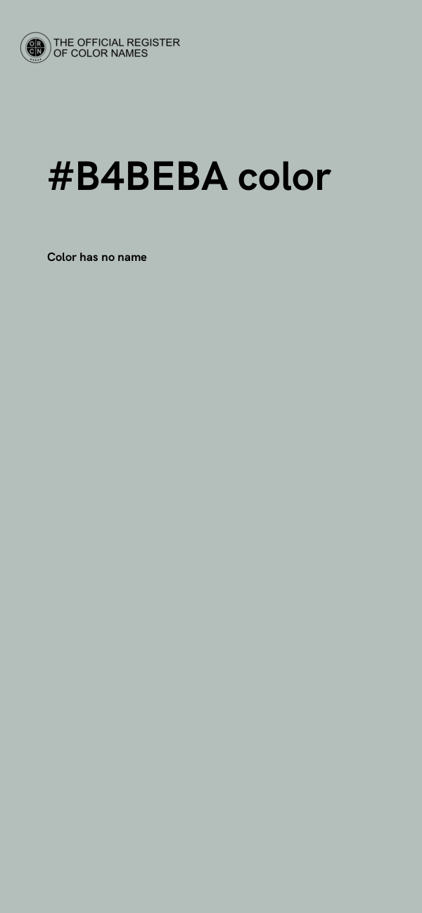 #B4BEBA color image