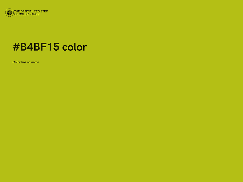 #B4BF15 color image