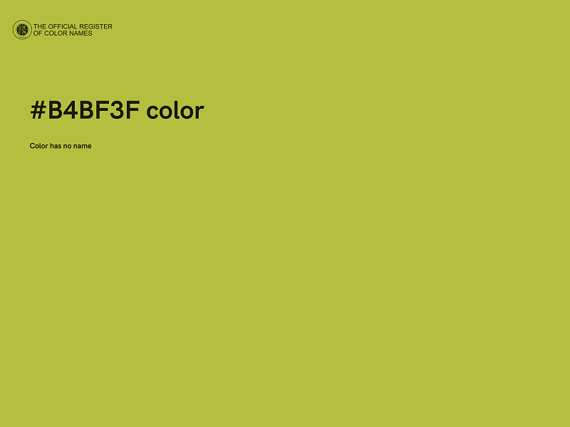 #B4BF3F color image