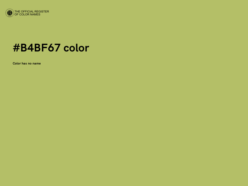 #B4BF67 color image