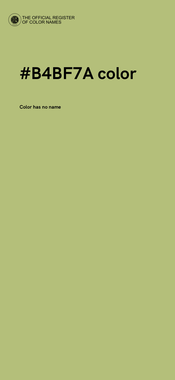 #B4BF7A color image